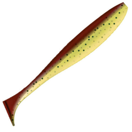 Приманка ZUB-IZI  86мм(3,4")-5шт, (Цвет 409) машинное масло верх - желтый низ