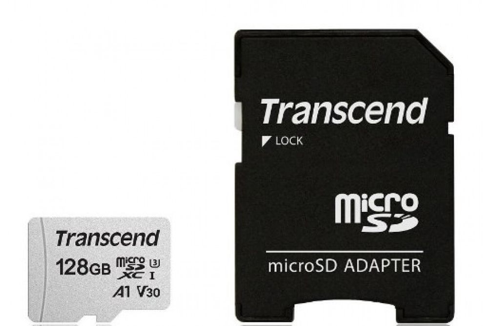 Карта памяти Transcend microSDXC 300S Class 10 UHS-I U3 (95/45MB/s) 128GB + ADP