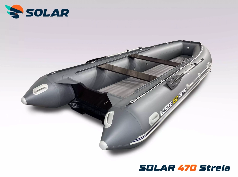 Лодка надувная моторная solar-470 strela jet tunnel