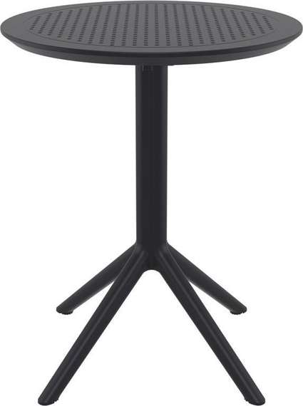 Стол пластиковый складной Sky Ø60 черный