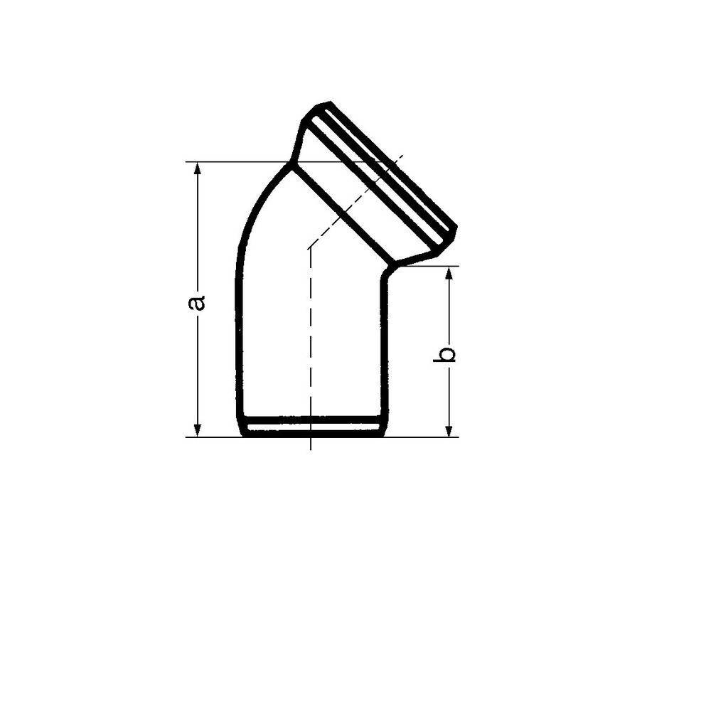 Отвод REHAU для присоединения выпуска унитаза 110/45° (11216141001)