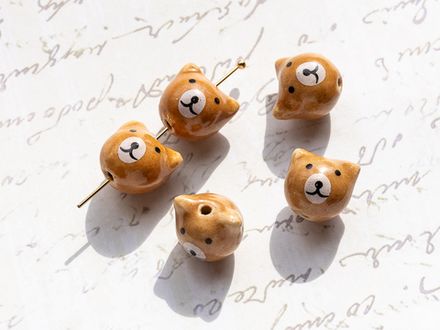 Бусина "Мишка" 14мм, керамика