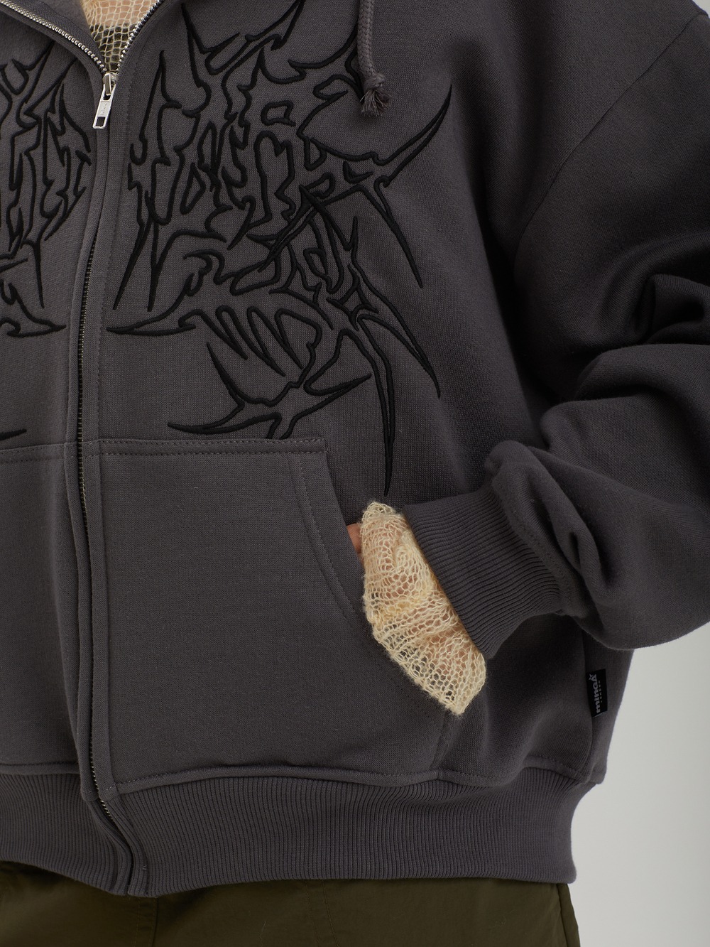 Женская Толстовка Ink Grey Zip Up