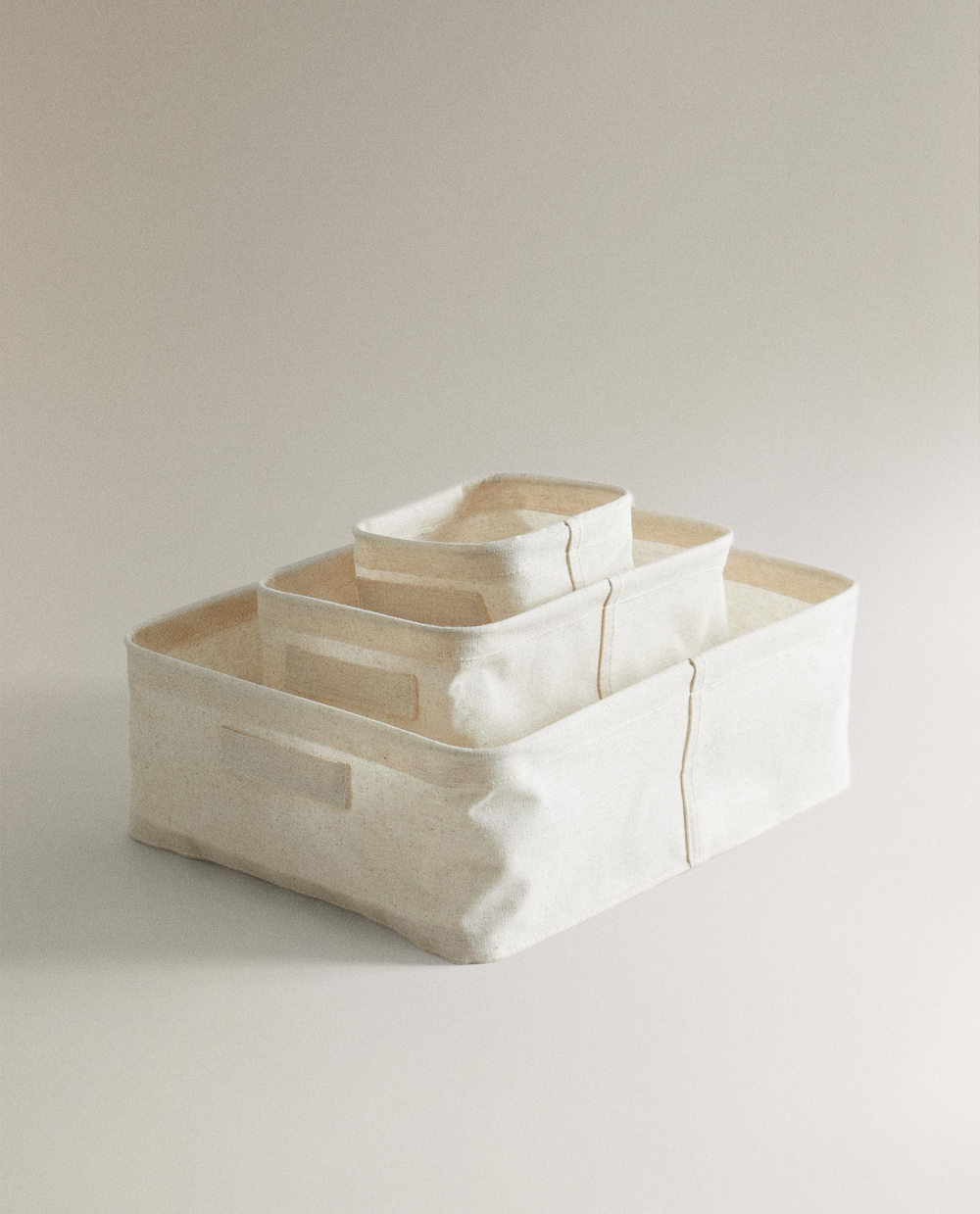 Zara Home Корзина изо льна, цвет бежевый, 13.5 см