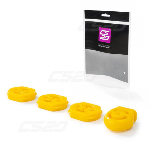 Резинка подвески глушителя для ВАЗ 2170 Приора 4шт полиуретан желтый Comfort CS20