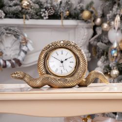 Настольные Часы Змея Линда Бронза