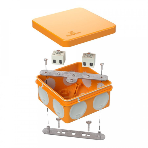 Коробка огнестойкая для о/п 60-0210-FR2.5-4 Е15-Е120 80х80х40 двухкомпонентная Промрукав