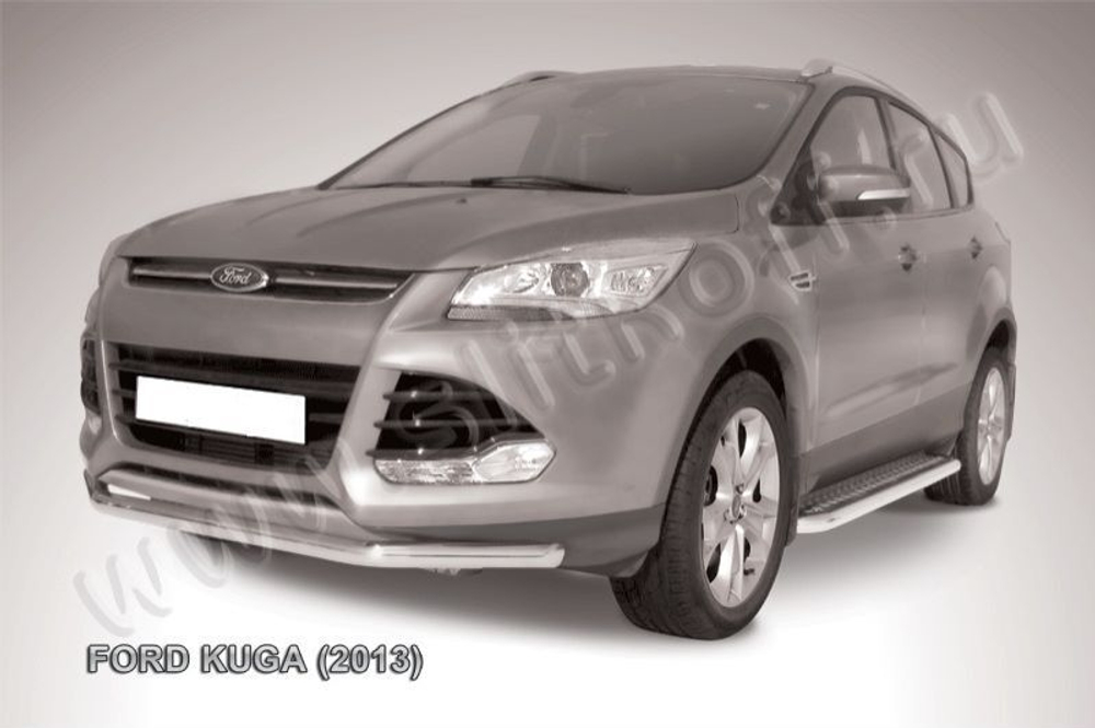 Защита переднего бампера (нержавейка) Ford Kuga (2012-2016) d57