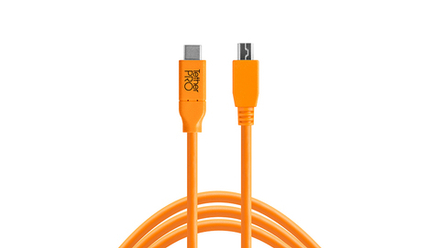 Кабель Tether Tools TetherPro USB-C to 2.0 Mini-B 5-Pin 4.6m Orange [CUC2415-ORG]