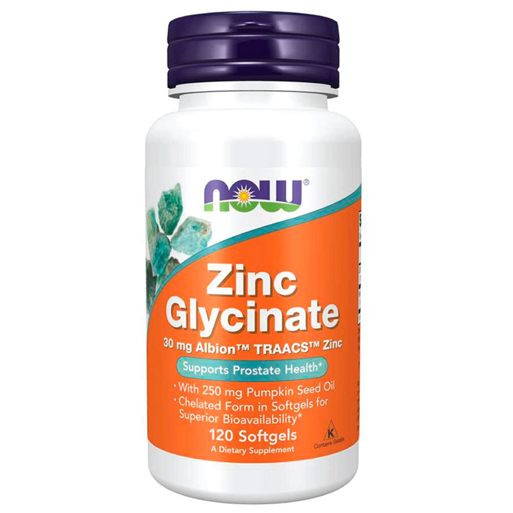 NOW Zinc Glycinate 30 мг. (120 капс.)
