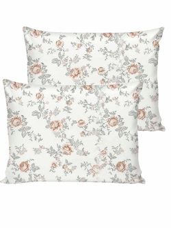 Наволочка комплект 2шт перкаль Сказка "Роза серая" 50x70 см на молнии