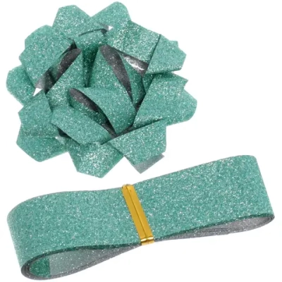 Набор для декорирования «Мерцание» бант 6см, лента 2см (3м), Зеленый