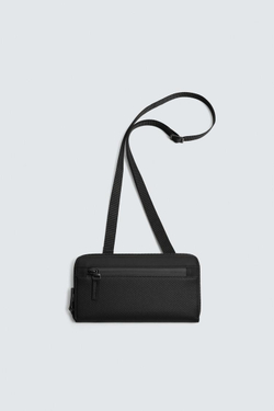 ZARA ПРОРЕЗИНЕННЫЙ КОШЕЛЕК, ЧЕРНЫЙ