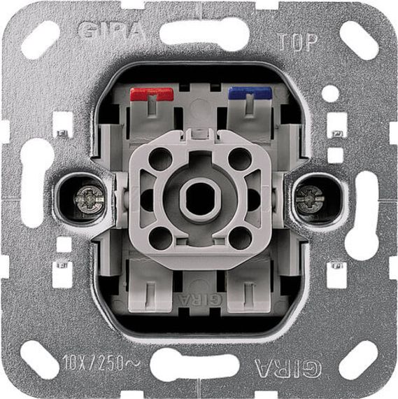 Выключатель клавишно-кнопочный Gira System 55 с N-клеммой 10A 250V 015000