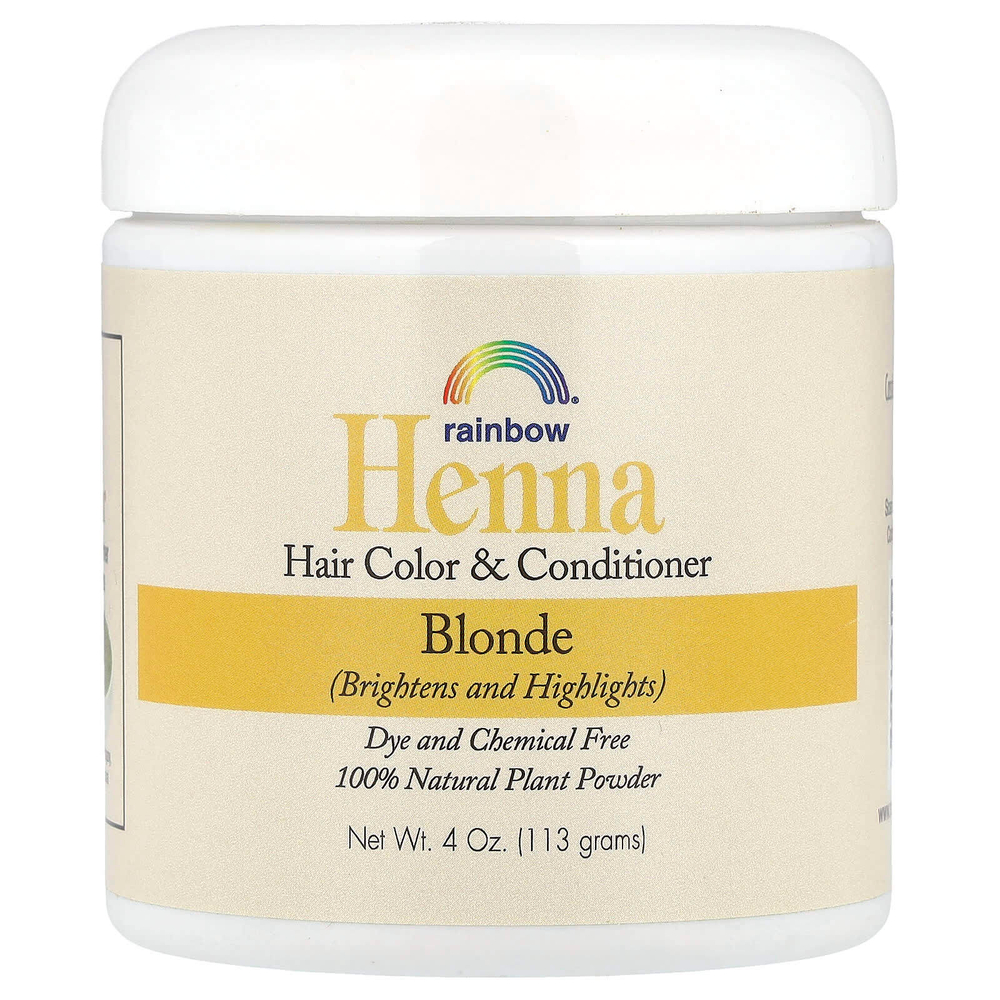 Rainbow Research, Henna, 100% растительная краска для волос и кондиционер, Персидский блонд, 4 унции (113 г), в форме порошка