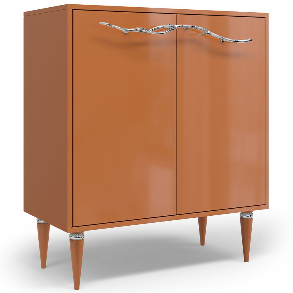 Комод Арт Колор Классик Сильвер с 2 полками Томленый оранжевый