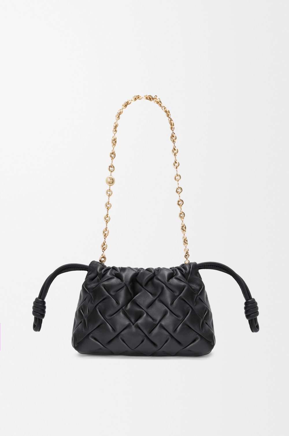 Loewe Сумка-мини Flamenco из жатой телячьей кожи наппа, черный