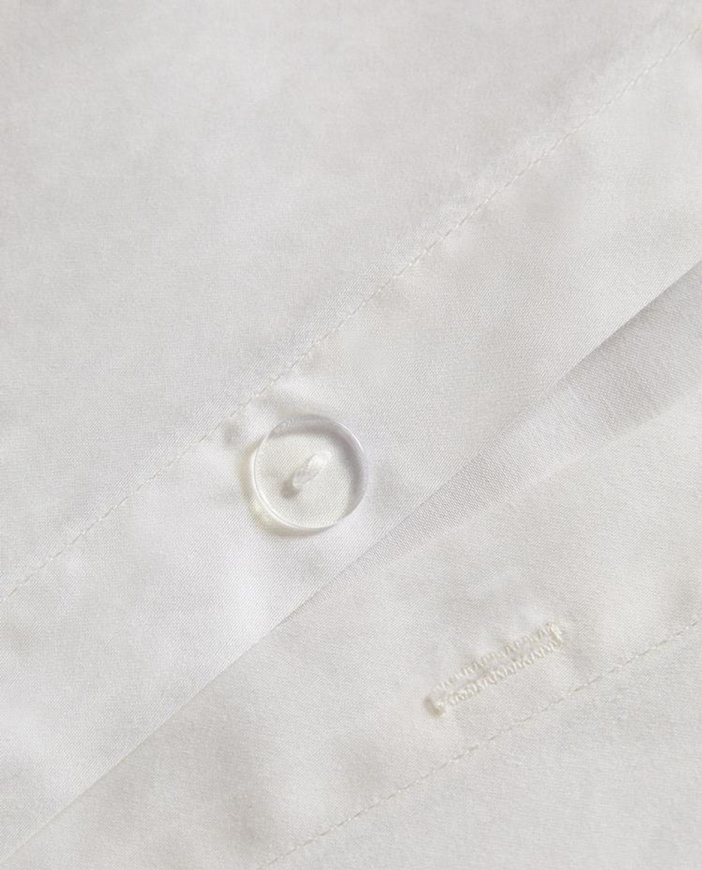 ZARA HOME САТИНОВЫЙ ПОДОДЕЯЛЬНИК С ШЕЛКОВОЙ КАЙМОЙ, ЖЕЛТОВАТО-БЕЛЫЙ