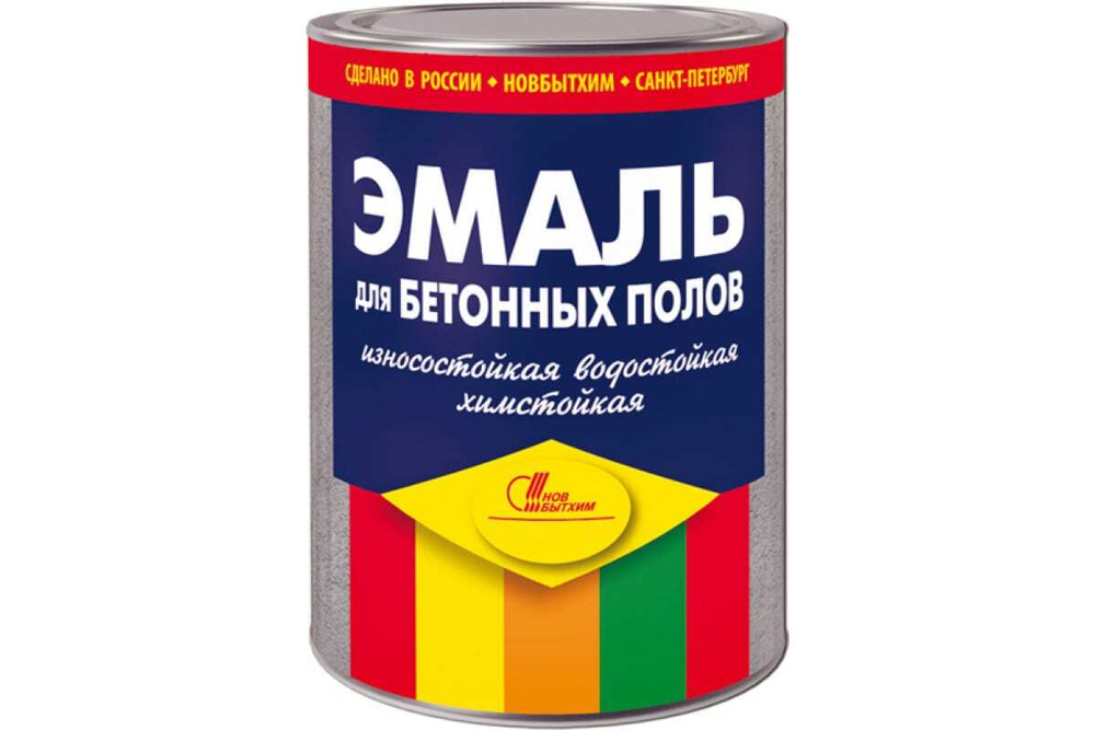 Эмаль для бетонных полов полимерная Новбытхим серая 1 л