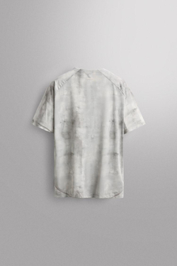 ZARA ФУТБОЛКА ДЛЯ БЕГА С ПРИНТОМ, ОТТЕНКИ СЕРОГО