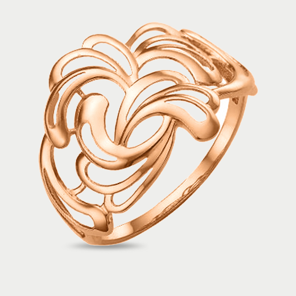 Кольцо для женщин из розового золота 585 пробы без вставки (арт. 70180600)