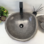 Раковина из речного камня RS-64140 (48*43*16) 0123