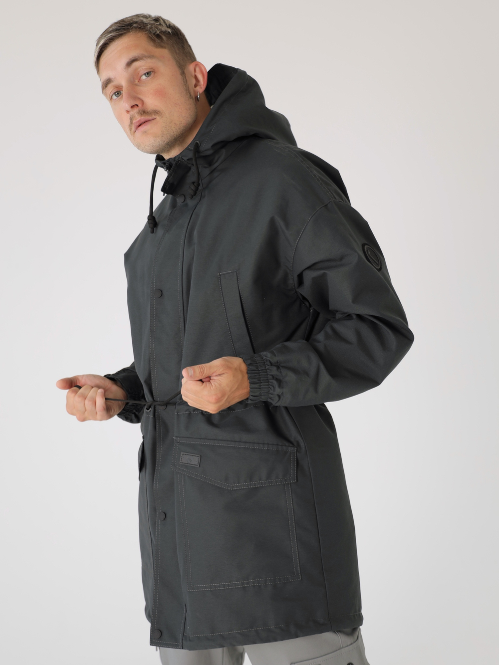 Парка с жилетом Город Горький серая