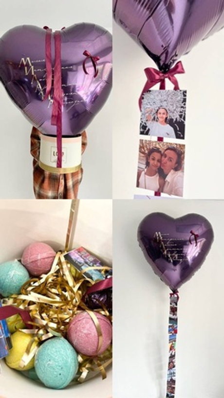 Воздушные шары шляпная коробка с фото №3378