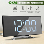 Часы-будильник настольные LED Космос 6507 черный корпус
