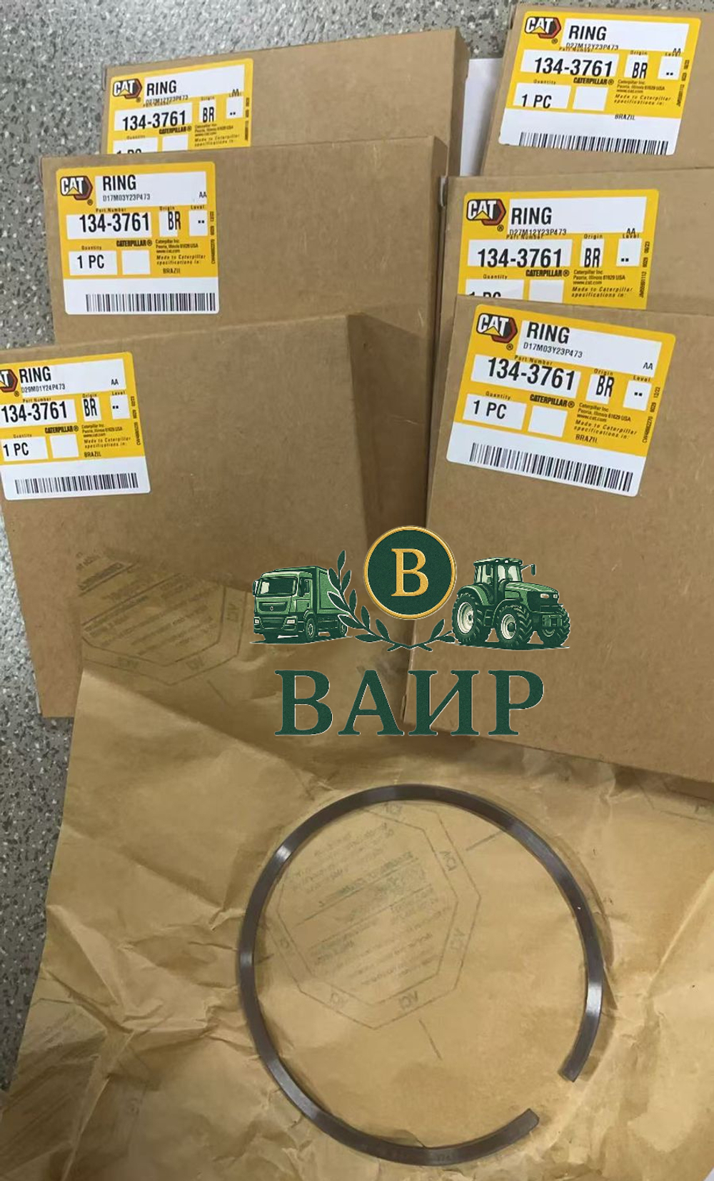 КОЛЬЦО ПОРШНЯ CAT 3406E/3408 ВЕРХНЕЕ CATERPILLAR 134-3761 1W-9460 102-9798 1343761