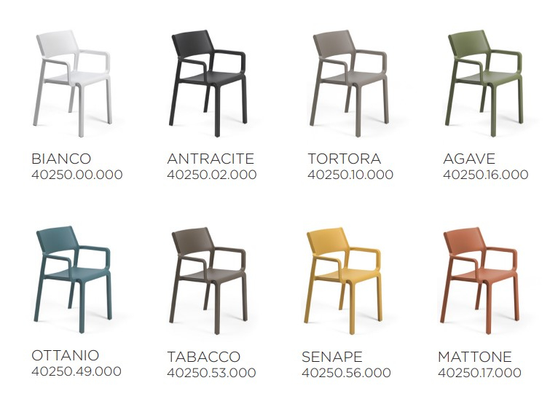 Стул пластиковый Trill Armchair Nardi цвет горчичный