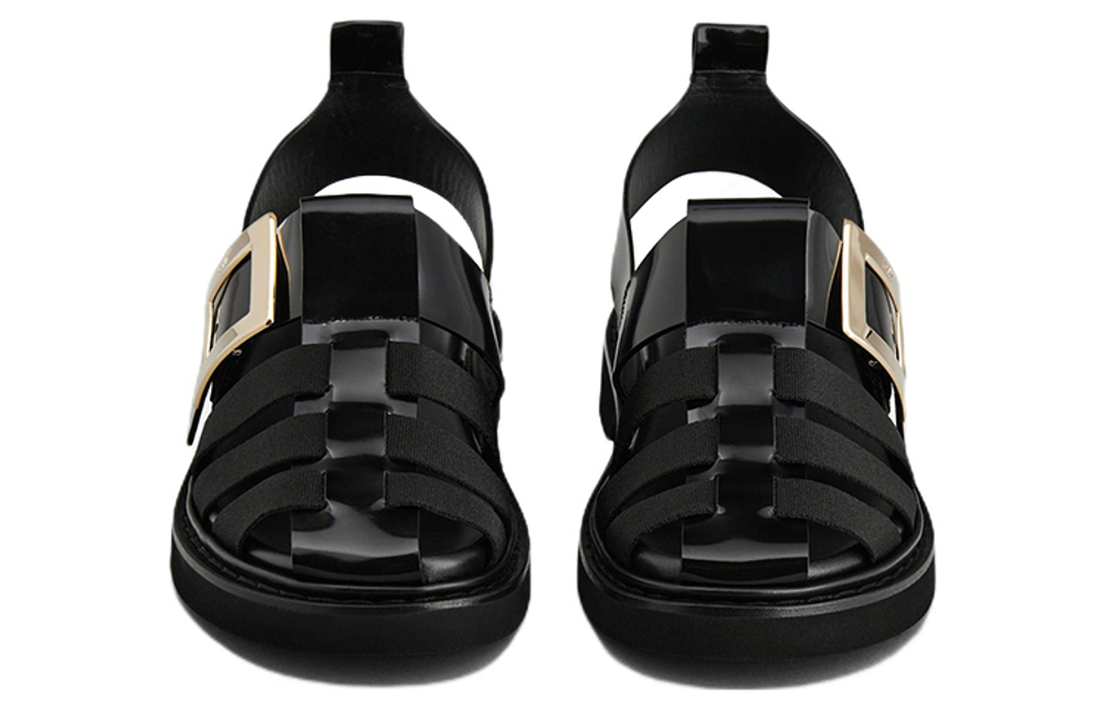 Roger Vivier Rangers Roman Sandals Women"s Black
