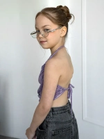 Летний топ для девочки на завязках