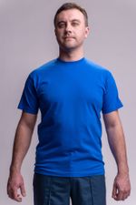 Футболка мужская МЧС цв. василек (вышивка)