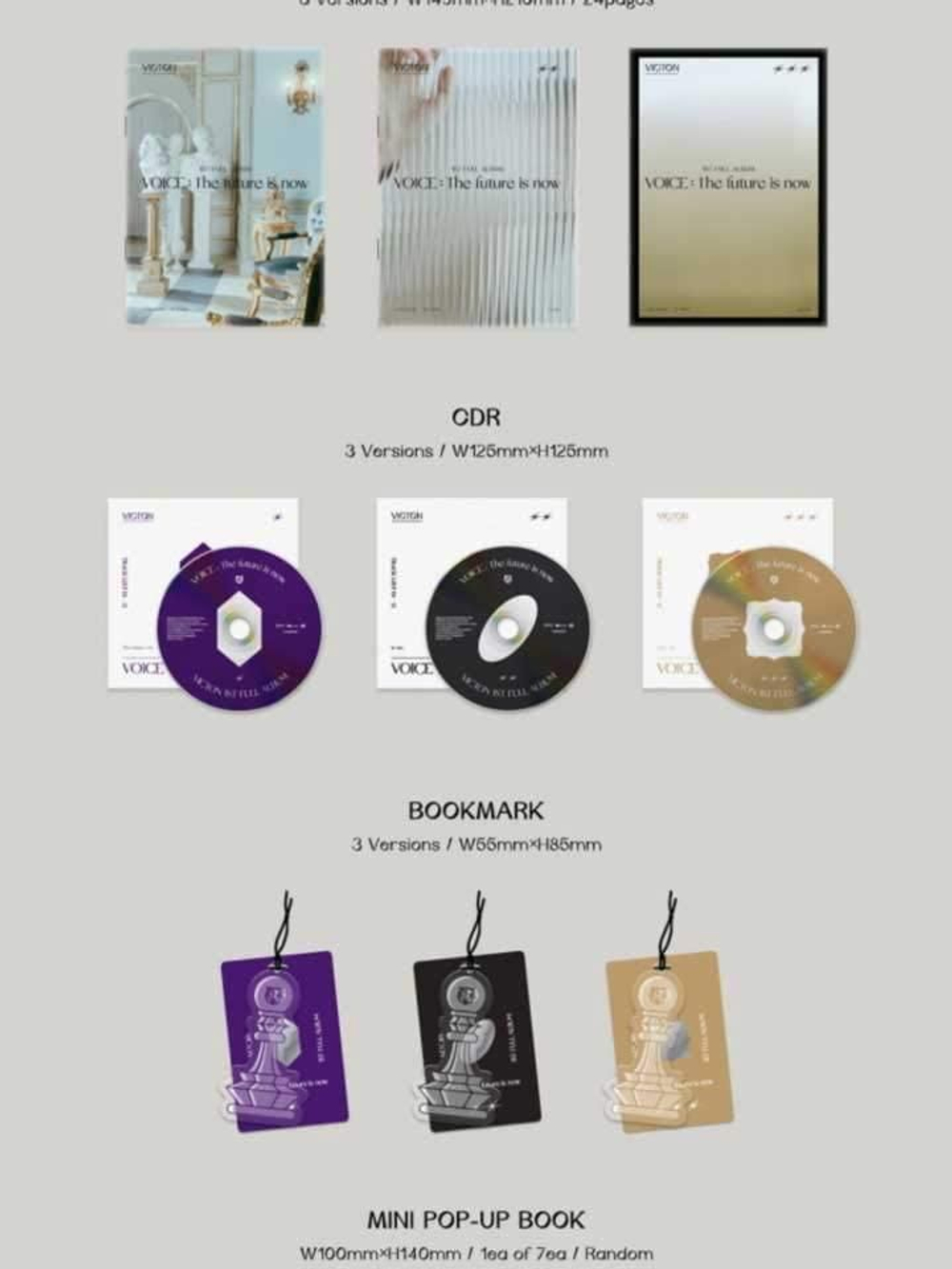 Альбом Victon - Voice : The Future Is Now 1st Album 3 Version SET