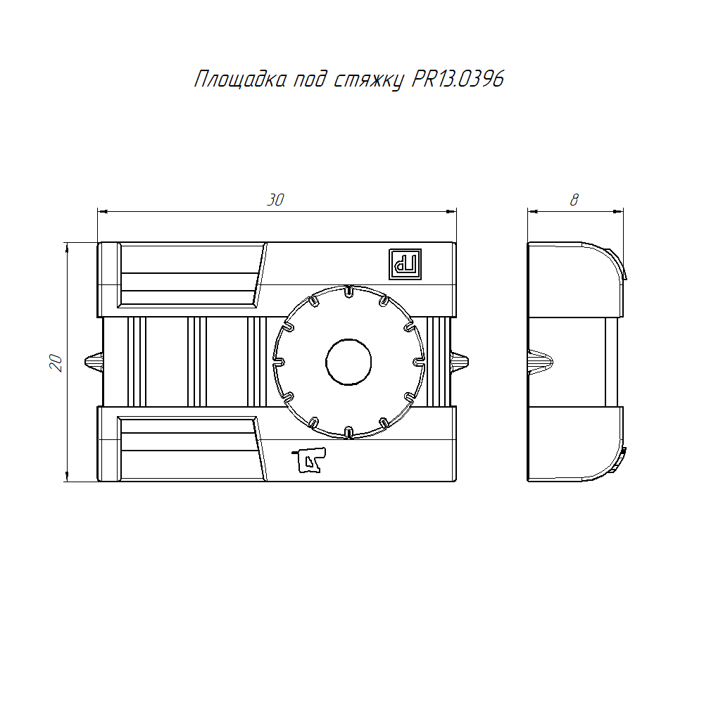 Площадка под стяжку для прямого монтажа (серая, 100шт/уп) Промрукав
