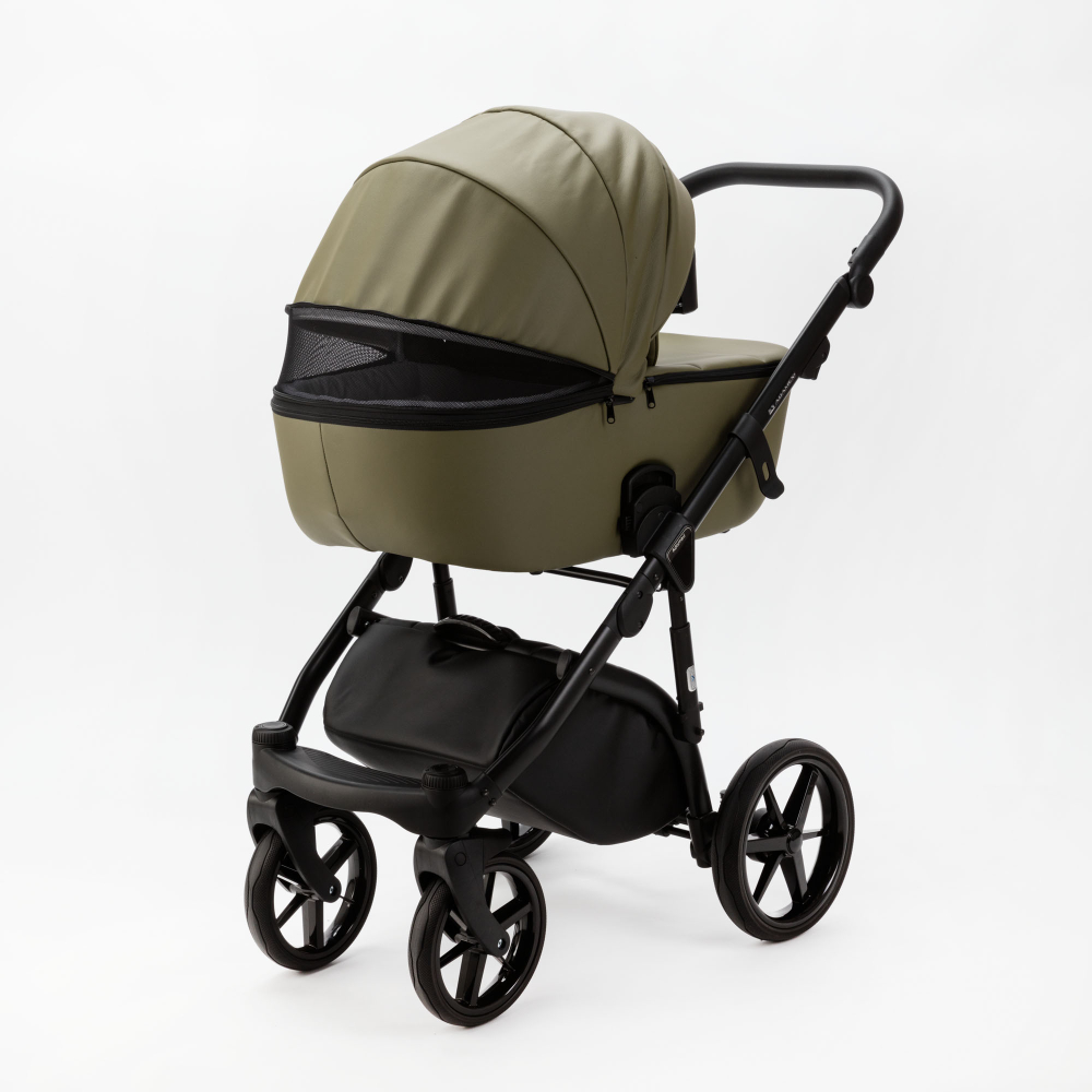 Детская универсальная коляска Adamex NOLA Deluxe 2 в 1 N-SA21 (Хаки экокожа)