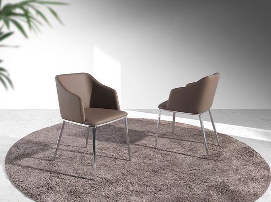 Стул F3201 /4022 экокожа цвет коричневый Испания