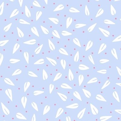 Белые листья на голубом