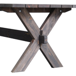 Стол обеденный Осло садовый, деревянный из массива сосны, 210х103 см, графит