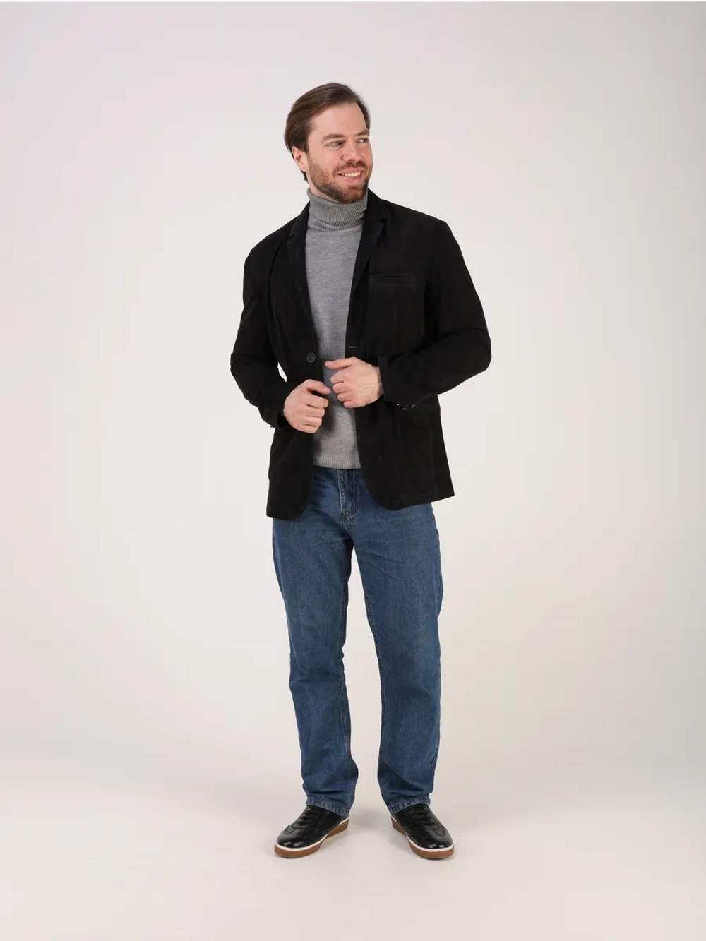 Кожаная куртка демисезонная замшевая натуральный пиджак