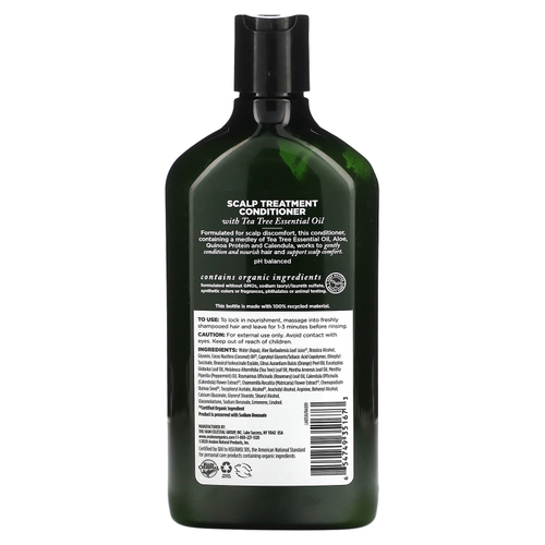 Avalon Organics, Кондиционер, с чайным деревом для кожи головы, 11 унций (312 г)