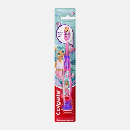 Зубная щётка Colgate Barbie StarSmile детская 5+ супермягкая 28г