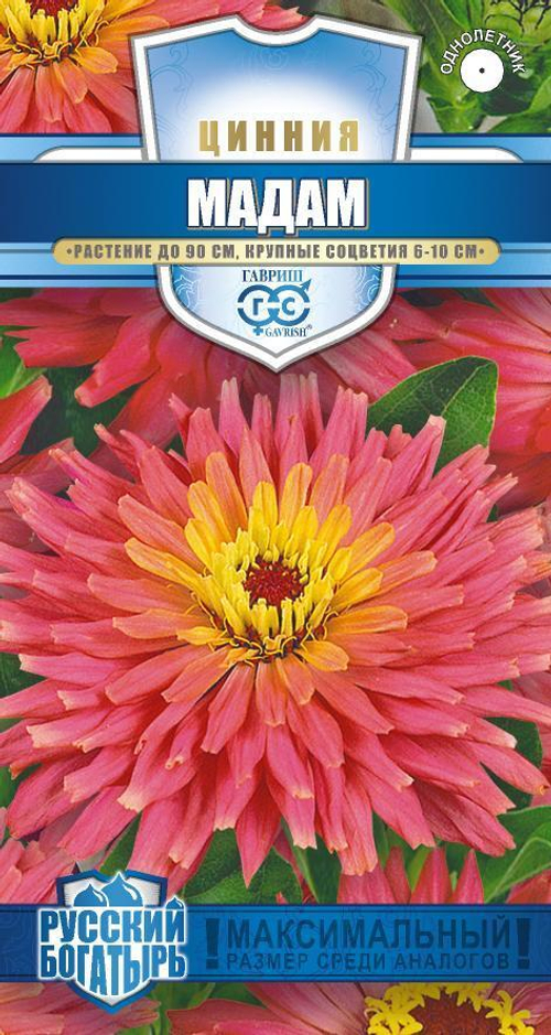 Цинния Мадам 0,2г серия Русский богатырь Гавриш