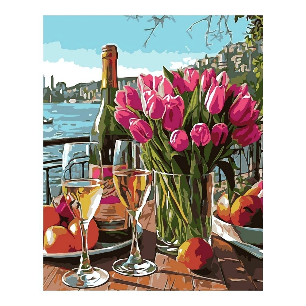 Картина по номерам 40*50см "Свидание на побережье" (Lori)