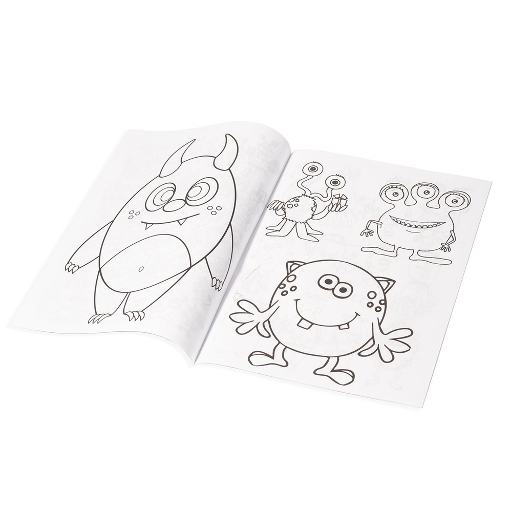 Раскраска А4 Alingar "Детские монстрики", 6 л., офсетная обложка