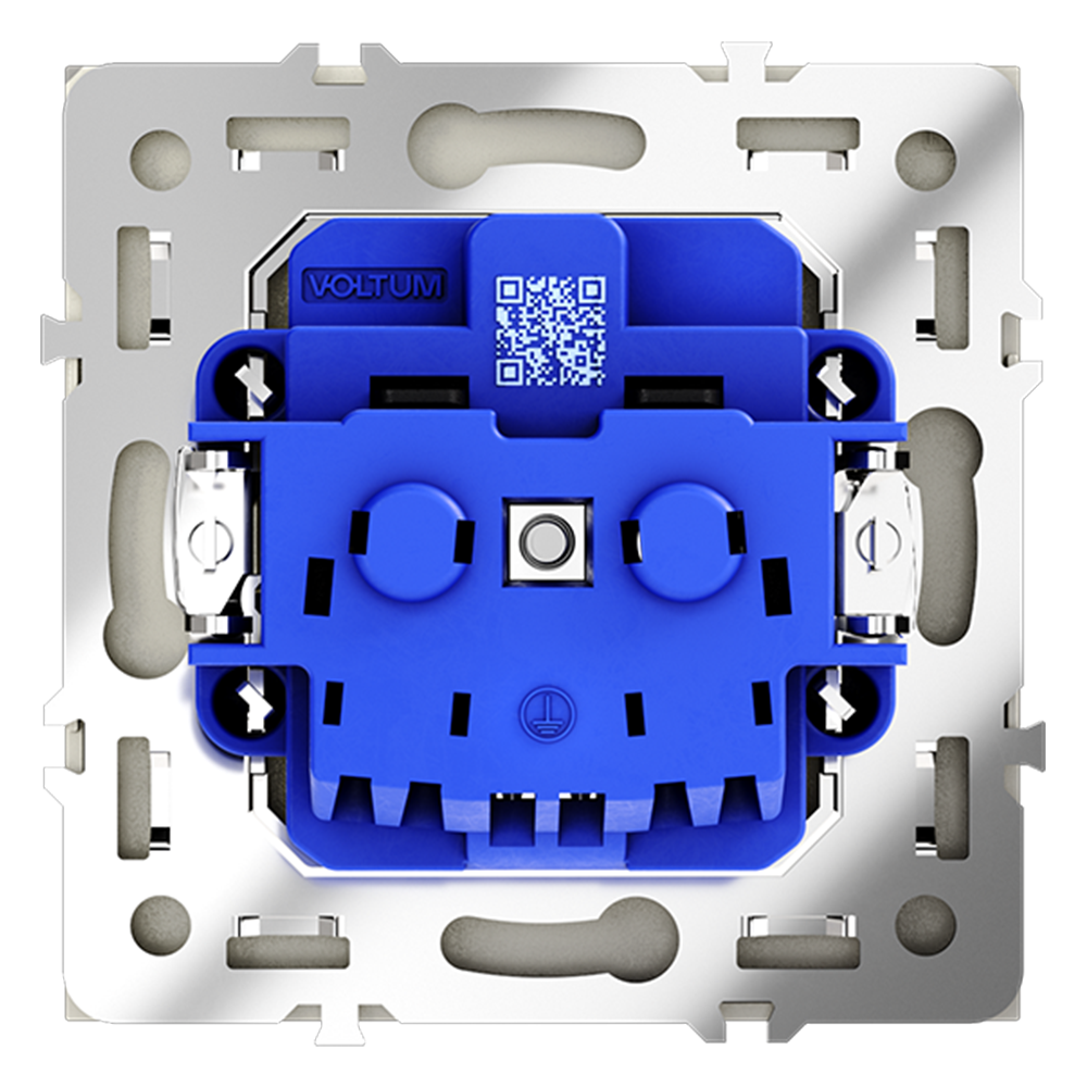 Розетка встраиваемая VOLTUM S70 с заземлением 16А, (шелк)