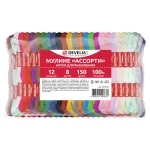 Нитки для вышивания (мулине), набор 150 цветов, 8 м, полиэфир, DEVELIA (Девелиа), 665433