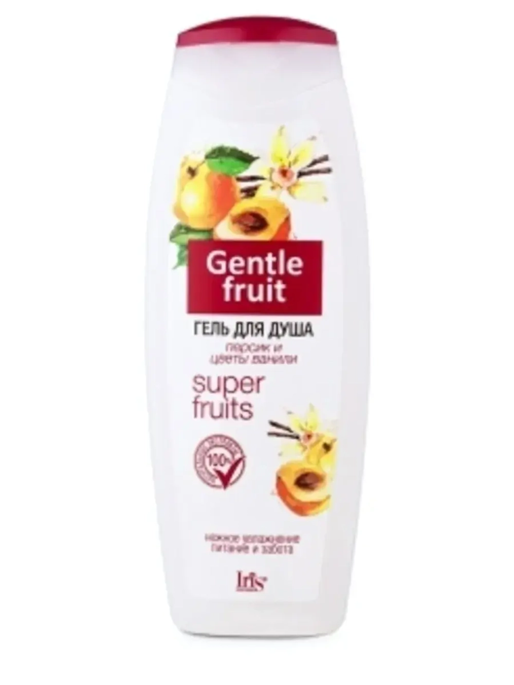 Гель для душа IRIS GENTLE FRUIT Персик и цветы ванили флакон 400мл