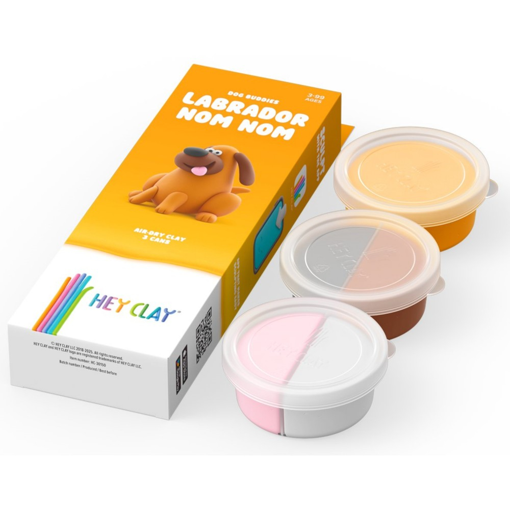 Набор для лепки Hey Clay HCL30150 «Собачки-друзья: Лабрадор» 3 баночки массы с аксессуарами HCL30150 — фото 1